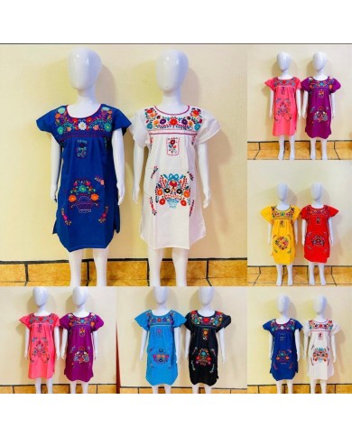 Girls Kids Embroidery Mexican Dress