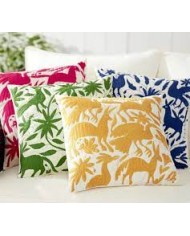 Otomi Hand Embroidery 1 colors Decorative Cushion Cover Pillow Case