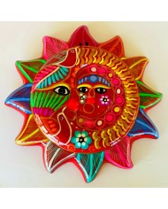 Sun Moon Clay Talavera Decoration