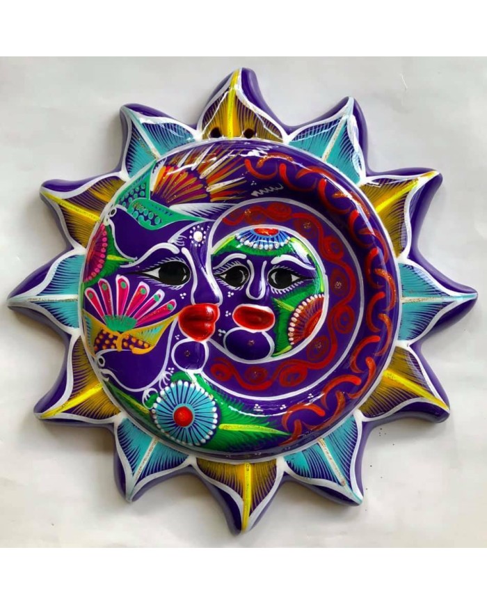 Sun Moon Clay Talavera Decoration