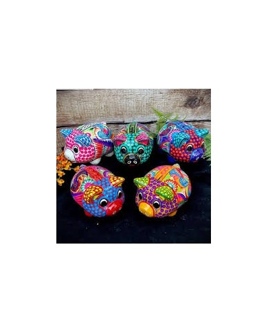 Piggy Bank Clay Talavera Decoration