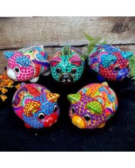 Piggy Bank Clay Talavera Decoration