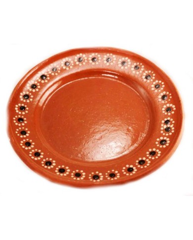Traditional Round Plate Clay Decoration