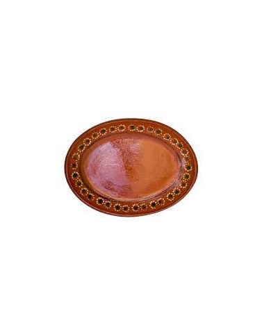Traditional Oval Plate Clay Decoration