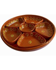 Traditional Oval Plate Clay Decoration