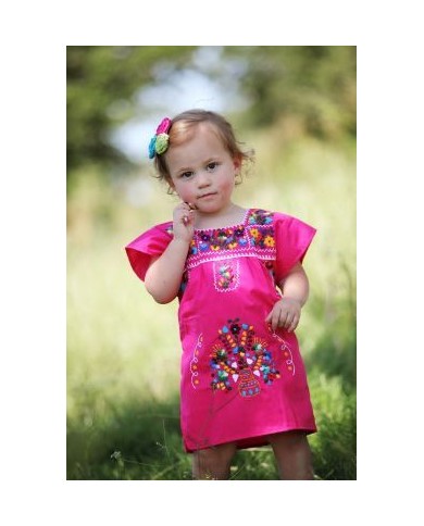 Girls Kids Embroidery Mexican Dress