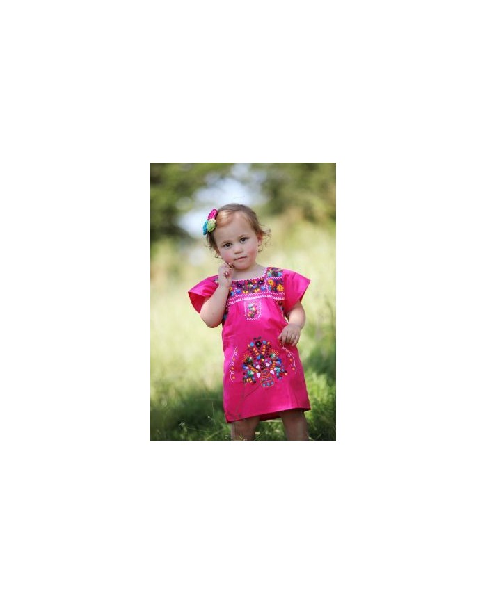 Girls Kids Embroidery Mexican Dress