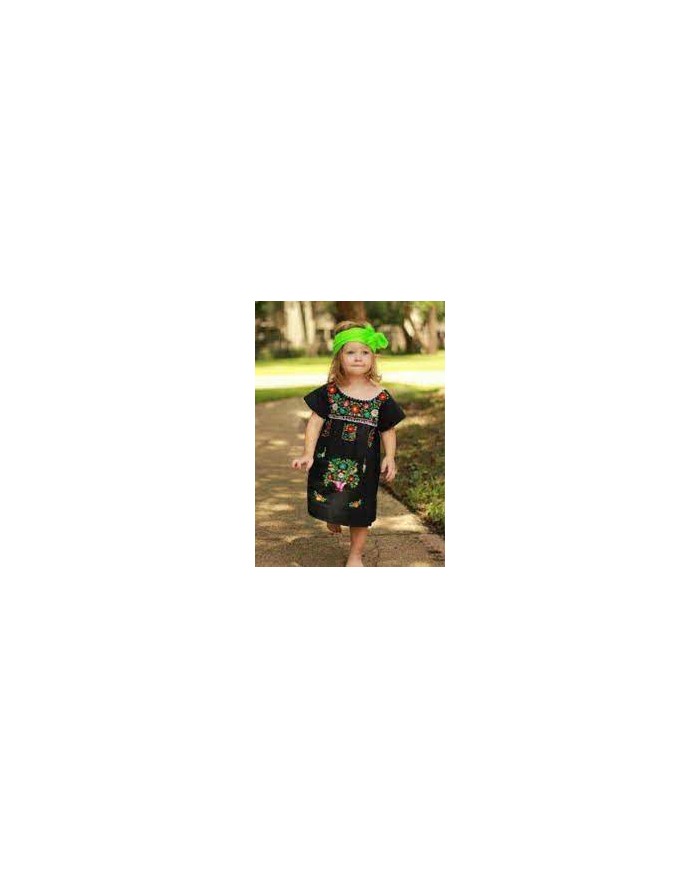 Girls Kids Embroidery Mexican Dress