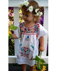 Girls Kids Embroidery Mexican Dress