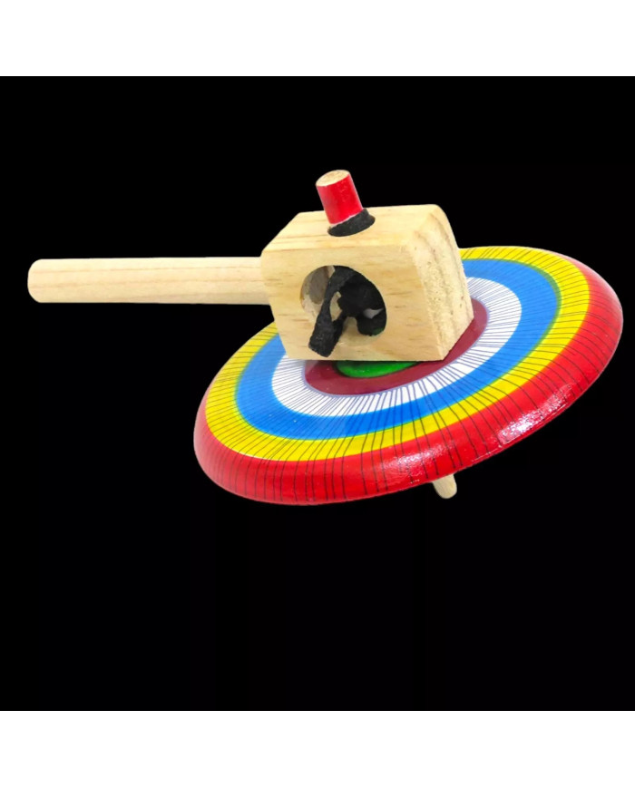 Lace Wooden Spin Mexican Toy "Churumbela"