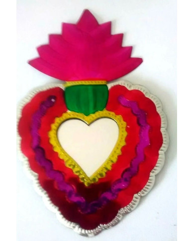 Mexican Tin Folk Art Hearth Mirror