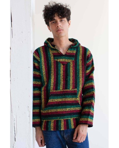 Adult Baja Hoodies Surf Rug Drug Hoodie Poncho