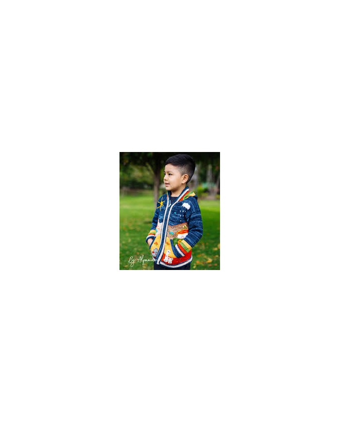 Kids Peruvian Hoodies Rug Poncho