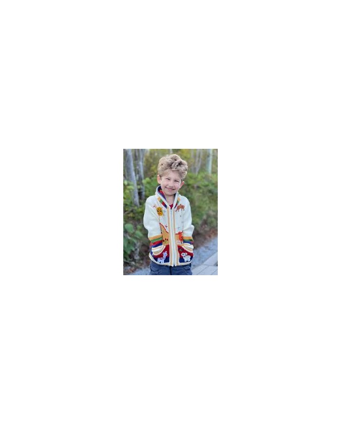 Kids Peruvian Hoodies Rug Poncho