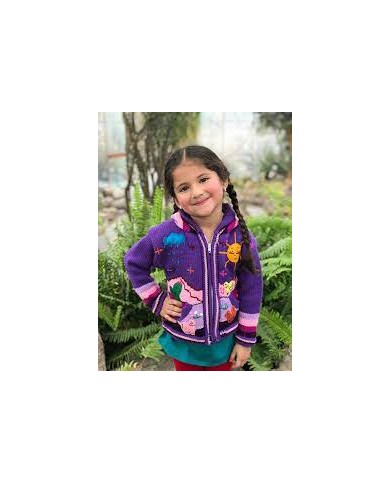 Kids Peruvian Hoodies Rug Poncho